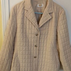 Talbots Cream Quilted Jacket